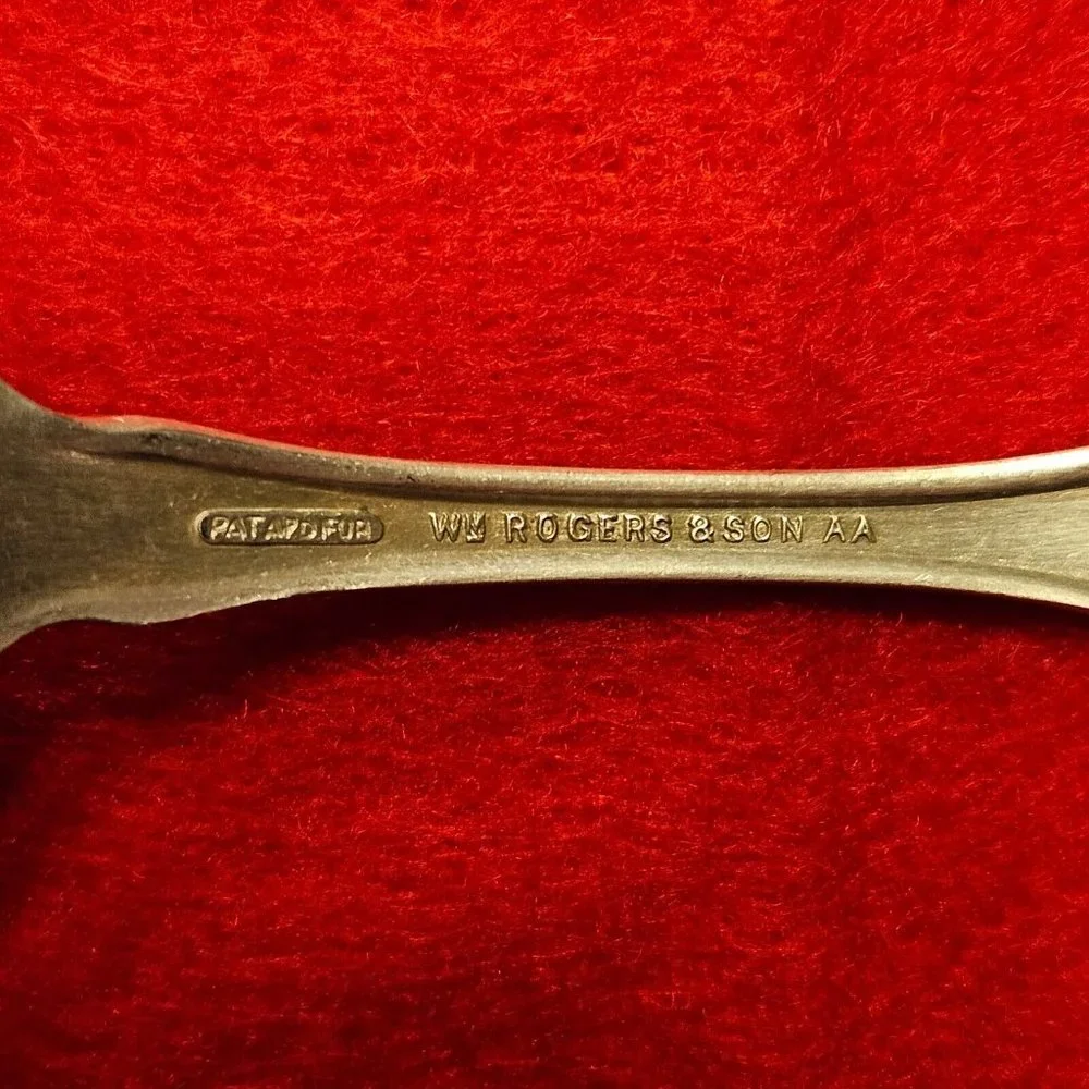 3 State Souvenir Spoons IL IN TX Rogers & Son AA Eagle Silver-plate Vintage 1915
